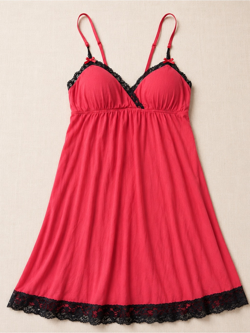 La Senza Red Lace-Trim Camisole